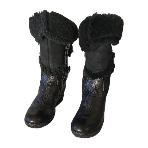 Born Shoes - Born Women's Black Size 8.5/40 Medium Width Leather Winter Boots